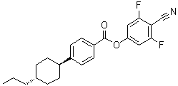 4-(trans-4-Propylcyclohexyl)benzoic acid 4-cyano-3,5-difluorophenyl ester molecular structure (CAS 186320-72-9)