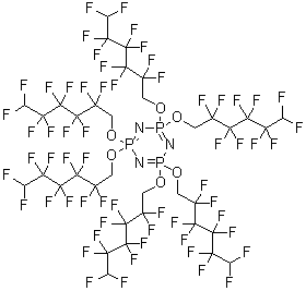 CAS 登录号：186406-48-4, 2,2,4,4,6,6-六((2,2,3,3,4,4,5,5,6,6-十氟己基)氧基)-2,2,4,4,6,6-六氢-1,3,5,2,4,6-三氮杂三磷杂苯