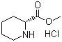structure of CAS# 18650-38-9, (R)-哌啶-2-甲酸甲酯盐酸盐