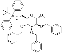 CAS 登录号：186540-03-4, 甲基 6-O-[(叔丁基)二苯基硅烷基]-2,3,4-三-O-(苯基甲基)-alpha-D-吡喃甘露糖苷