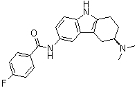 structure of CAS# 186544-26-3, (R)-N-[3-(Dimethylamino)-2,3,4,9-tetrahydro-1H-carbazol-6-yl]-4-fluorobenzamide