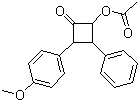 CAS 登录号：186613-02-5, 3-(4-甲氧基苯基)-2-氧代-4-苯基环丁基乙酸酯