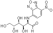 structure of CAS# 186689-07-6, 2-Deoxy-2-[(7-nitro-2,1,3-benzoxadiazol-4-yl)amino]-D-glucose