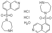 CAS # 186694-02-0, Hexahydro-1-(5-isoquinolinylsulfonyl)-1H-1,4-diazepine monohydrochloride hydrate (2:1)