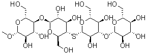 CAS 登录号：187161-22-4, 甲基 O-beta-D-吡喃葡萄糖基-(1->3)-S-beta-D-吡喃葡萄糖基-(1->4)-O-4-硫基-beta-D-吡喃葡萄糖基-(1->4)-beta-D-吡喃葡萄糖苷
