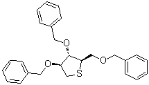 structure of CAS# 187590-77-8, 2,3,5-三-O-苄基-1,4-二脱氧-1,4-环硫-D-阿拉伯糖醇