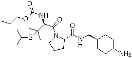CAS 登录号：187602-11-5, 索非加群, 3-(异丙基硫基)-N-(丙氧甲酰基)-D-缬氨酰-N-[(反式-4-氨基环己基)甲基]-L-脯氨酰胺