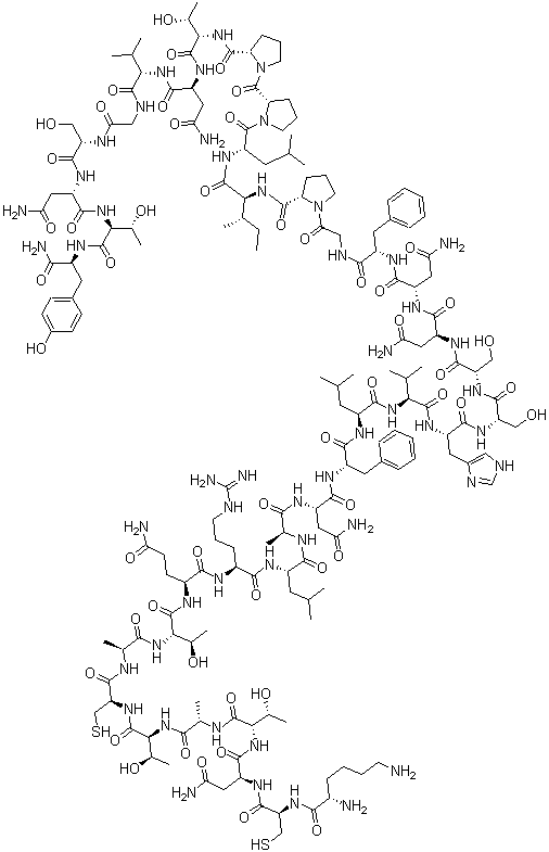 structure of CAS# 187887-46-3, Pramlintide acetate