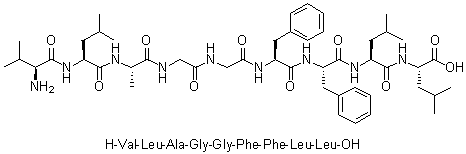 CAS 登录号：187968-07-6, L-缬氨酰-L-亮氨酰-L-丙氨酰甘氨酰甘氨酰-L-苯丙氨酰-L-苯丙氨酰-L-亮氨酰-L-亮氨酸