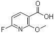 structure of CAS# 188192-51-0, 6-Fluoro-2-methoxy-3-pyridinecarboxylic acid