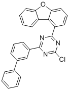 structure of CAS# 1883265-36-8, 2-([1,1'-Biphenyl]-3-yl)-4-chloro-6-(dibenzo[b,d]furan-1-yl)-1,3,5-triazine