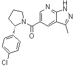 structure of CAS# 1883423-59-3, [(2S)-2-(4-氯苯基)-1-吡咯烷基](3-甲基-1H-吡唑并[3,4-b]吡啶-5-基)甲酮