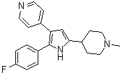 structure of CAS# 188343-77-3, 4-[2-(4-Fluorophenyl)-5-(1-methyl-4-piperidinyl)-1H-pyrrol-3-yl]pyridine