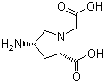 N-(羧甲基)-顺式-4-氨基-L-脯氨酸分子结构 (CAS 188578-53-2)