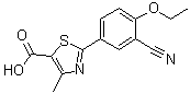 CAS # 1886961-39-2, 2-(3-Cyano-4-ethoxyphenyl)-4-methyl-5-thiazolecarboxylic acid