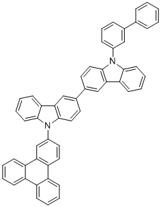 structure of CAS# 1888438-12-7, 9-[1,1'-联苯]-3-基-9'-(2-苯并菲基)-3,3'-联-9H-咔唑