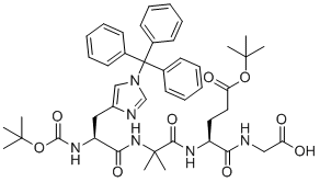 Boc-his(trt)-aib-glu(otbu)-gly-OH molecular structure (CAS 1890228-73-5)