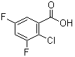 2-Chloro-3,5-difluorobenzoic acid molecular structure (CAS 189024-26-8)
