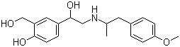CAS # 18910-65-1, Salmefamol, 4-Hydroxy-alpha1-[[[2-(4-methoxyphenyl)-1-methylethyl]amino]methyl]-1,3-benzenedimethanol
