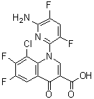 CAS # 189279-53-6, 1-(6-Amino-3,5-difluoro-2-pyridinyl)-8-chloro-6,7-difluoro-1,4-dihydro-4-oxoquinoline-3-carboxylic acid