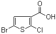 structure of CAS# 189330-38-9, 5-Bromo-2-chloro-3-thiophenecarboxylic acid