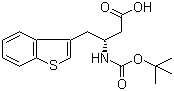 structure of CAS# 190190-48-8, N-叔丁氧羰基-(R)-3-氨基-4-(3-苯并噻吩基)丁酸