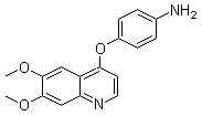 structure of CAS# 190728-25-7, 4-[(6,7-Dimethoxyquinolin-4-yl)oxy]aniline