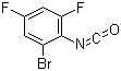 异氰酸 2-溴-4,6-二氟苯酯分子结构 (CAS 190774-48-2)