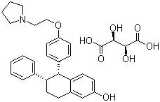 structure of CAS# 190791-29-8, Lasofoxifene tartrate