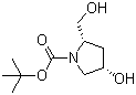 structure of CAS# 191280-88-3, tert-Butyl (2S,4S)-4-hydroxy-2-(hydroxymethyl)pyrrolidine-1-carboxylate