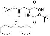 structure of CAS# 1913-12-8, 4-tert-Butyl N-[(tert-butoxy)carbonyl]-L-aspartate dicyclohexylamine salt