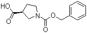 structure of CAS# 192214-00-9, (S)-1-Cbz-吡咯烷-3-甲酸