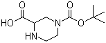 structure of CAS# 192330-11-3, 4-Boc-piperazine-2-carboxylic acid