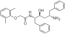structure of CAS# 192725-49-8, N-[(1S,2S,4S)-4-Amino-2-hydroxy-5-phenyl-1-(phenylmethyl)pentyl]-2-(2,6-dimethylphenoxy)acetamide