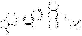 CAS 登录号：194357-64-7, 9-[[4-[[(2,5-二氧代-1-吡咯烷基)氧基]羰基]-2,6-二甲基苯氧基]羰基]-10-(3-磺基丙基)-吖啶鎓内盐