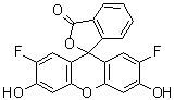 structure of CAS# 195136-58-4, 2',7'-Difluorofluorescein