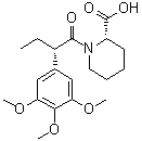 CAS 登录号：195202-09-6, (2S)-1-[(2S)-1-氧代-2-(3,4,5-三甲氧基苯基)丁基]-2-哌啶羧酸