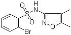 structure of CAS# 195447-72-4, 2-Bromo-N-(4,5-dimethyl-3-isoxazolyl)benzenesulfonamide