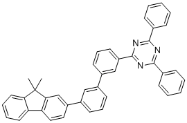 structure of CAS# 1955543-57-3, 2-(3'-(9,9-Dimethyl-9H-fluoren-2-yl)-[1,1'-biphenyl]-3-yl)-4,6-diphenyl-1,3,5-triazine