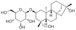 CAS 登录号：195723-38-7, 2-O-beta-D-吡喃阿洛糖甙-2,16,19-贝壳杉烯三醇