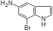 7-Bromo-1H-indol-5-amine molecular structure (CAS 196205-07-9)