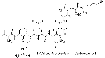 CAS 登录号：196514-67-7, L-缬氨酰-L-亮氨酰-L-精氨酰-L-alpha-谷氨酰-L-天冬氨酰胺酰-L-苏氨酰-L-丝氨酰-L-脯氨酰-L-赖氨酸