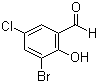 structure of CAS# 19652-32-5, 3-Bromo-5-chlorosalicylaldehyde