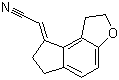 (E)-(1,6,7,8-四氢-2H-茚并[5,4-b]呋喃-8-亚基)乙腈分子结构 (CAS 196597-79-2)