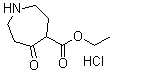 structure of CAS# 19673-14-4, Hexahydro-5-oxo-1H-azepine-4-carboxylic acid ethyl ester hydrochloride