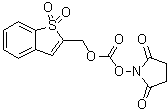 structure of CAS# 197244-91-0, 1-[[[(1,1-Dioxidobenzo[b]thien-2-yl)methoxy]carbonyl]oxy]-2,5-pyrrolidinedione