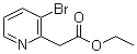 structure of CAS# 197376-41-3, 3-Bromo-2-pyridineacetic acid ethyl ester