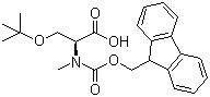 N-Fmoc-N-甲基-O-叔丁基-L-丝氨酸分子结构 (CAS 197632-77-2)