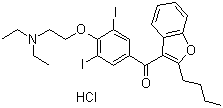 Amiodarone hydrochloride molecular structure (CAS 19774-82-4)