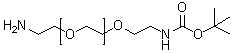 alpha-(2-Aminoethyl)-omega-[2-[[(1,1-dimethylethoxy)carbonyl]amino]ethoxy]-poly(oxy-1,2-ethanediyl) molecular structure (CAS 198227-38-2)